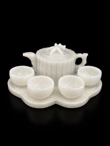 Theepot (6) - Serpentine - Handgemaakt