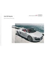 2010 AUDI R8 SPYDER HARDCOVER INSTRUCTIEBOEKJE DUITS, Ophalen of Verzenden