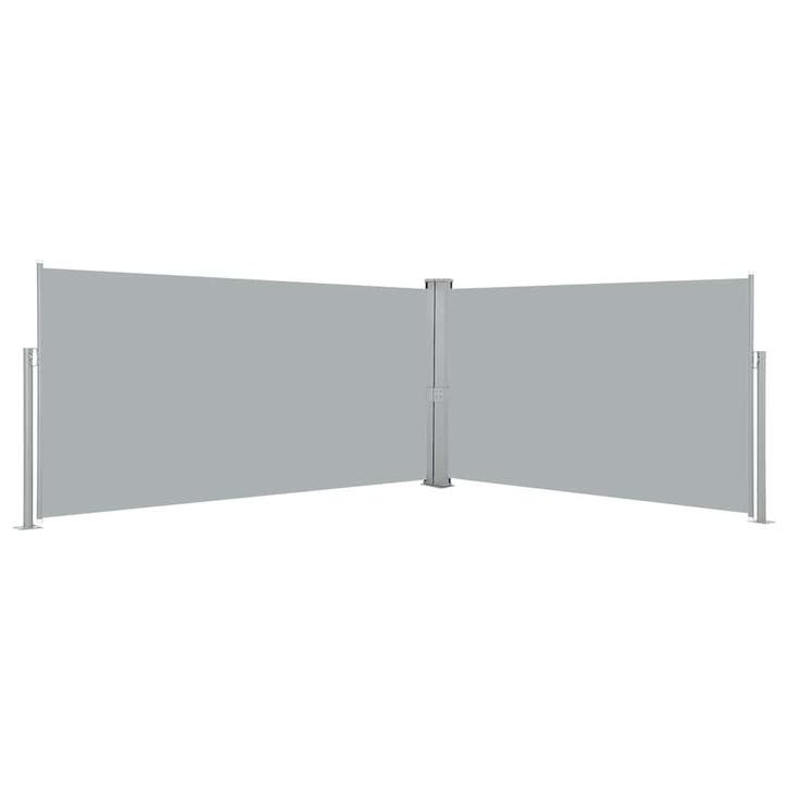 vidaXL Windscherm uittrekbaar 160x600 cm grijs, Tuin en Terras, Parasols, Nieuw, Verzenden