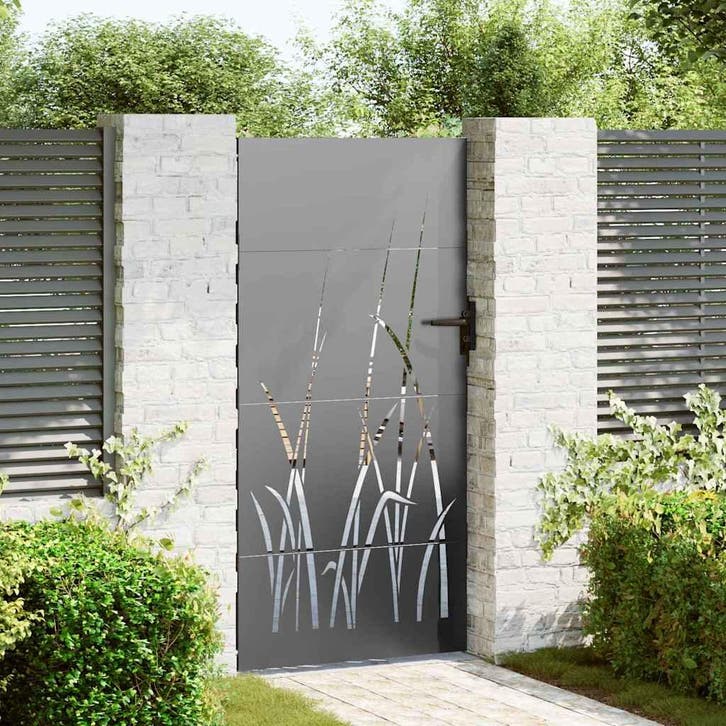 vidaXL Tuinpoort met slot Zwart 85 x 175 cm Poedercoated, Jardin & Terrasse, Portes de jardin, Envoi