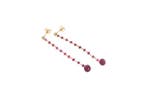 Boucles doreilles - 18 carats Or rose - 4.00ct. tw. Rubis -, Handtassen en Accessoires, Oorbellen, Nieuw
