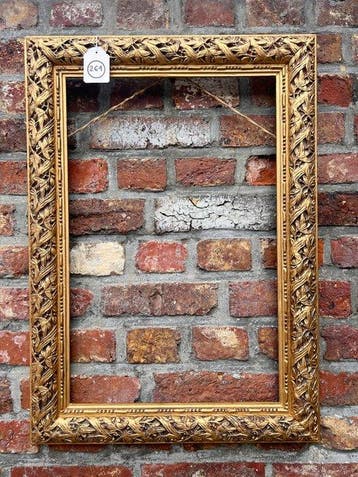 Lijst - 261. Antieke goud vergulde schilderijlijst in