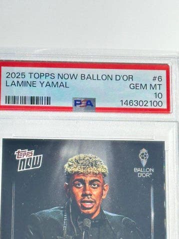 2025 Topps Topps Now Ballon DOr Lamine Yamal #6 Graded card, Nieuw