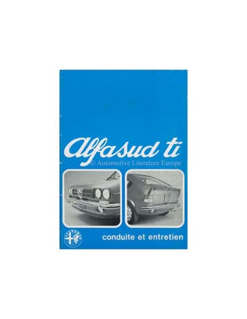 1977 ALFA ROMEO ALFASUD TI INSTRUCTIEBOEKJE FRANS