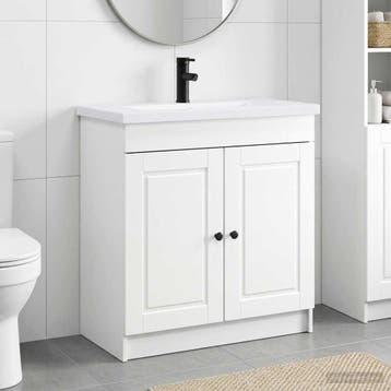 vidaXL Badkamermeubel Set Wit 78,5 x 37,5 x 81 cm Bewerkt, Verzenden