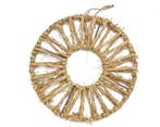 Metalen ring met Raffia krans 38 cm per stuk, Nieuw