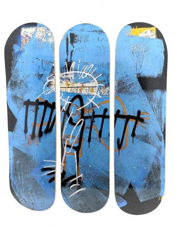 JEAN-MICHEL BASQUIAT (after) X Skateroom - UNTITLED (ANGEL),, Antiek en Kunst
