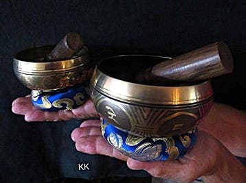 Klankschaal - 2x 3 delige sets Klankschalen Nm - Boeddhisme