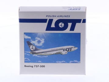Schaal 1:500 Herpa 505406 LOT - Polish Airlines Boeing 73..., Ophalen of Verzenden, Zo goed als nieuw