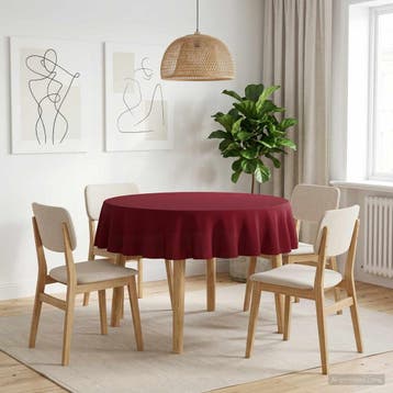 vidaXL Tafelkleed 5 st Rond Wijnrood Ø 160 cm, Verzenden, Nieuw