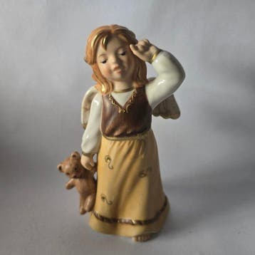 Goebel - Beeldje - Goebel 41 260 - Engel met Teddybeer -