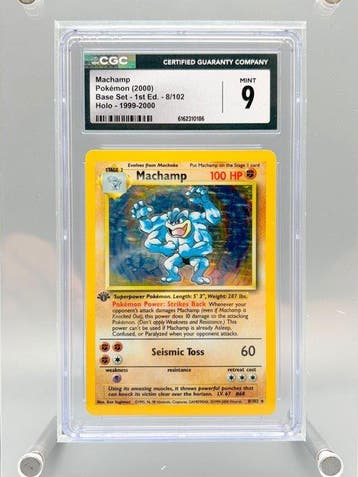Pokémon Graded card - Machamp Holo, First edition - CGC 9 -, Nieuw