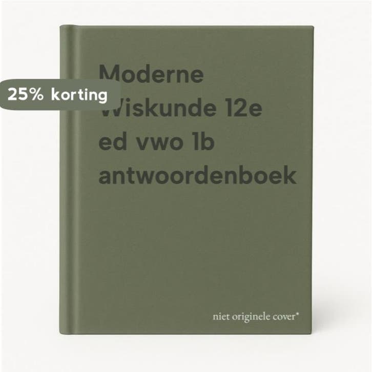 Moderne Wiskunde 12e ed vwo 1b antwoordenboek 9789001882655, Livres, Livres scolaires, Envoi