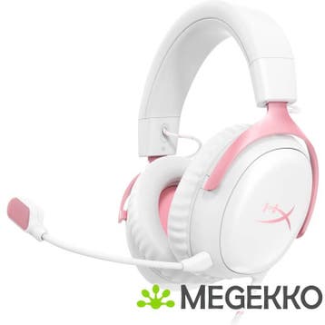 HyperX Cloud III Bedrade Gaming Headset in wit/roze, Informatique & Logiciels, Verzenden