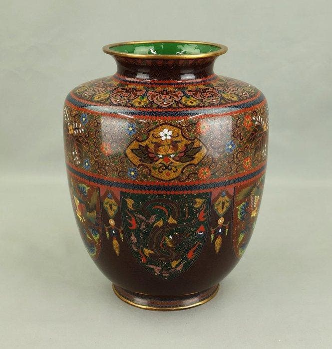 Vase - cloisonné - Japon - Vase cloisonné Ando de 1938, Antiquités & Art, Antiquités | Autres Antiquités