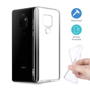 Huawei Mate 20 X Transparant TPU Hoesje + Screen Protector, Verzenden