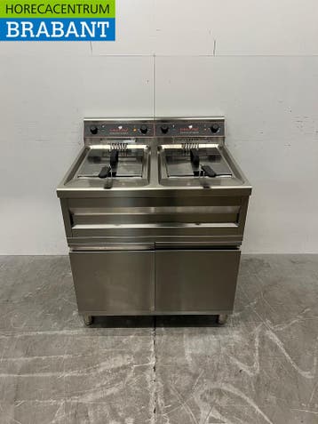 RVS Caterchef Dubbele Friteuse 2 x 12 liter 2 x 400V Horeca, Ophalen of Verzenden, Nieuw in verpakking