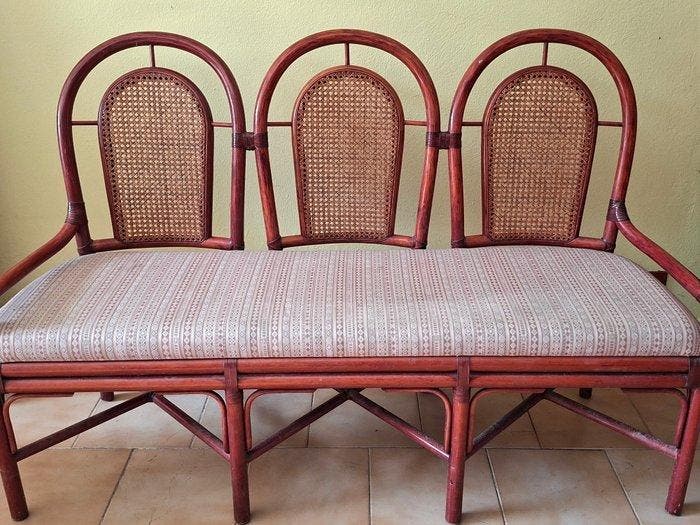 Rattan Wood S.p.A. - Sofa - Rattan, Antiquités & Art, Curiosités & Brocante