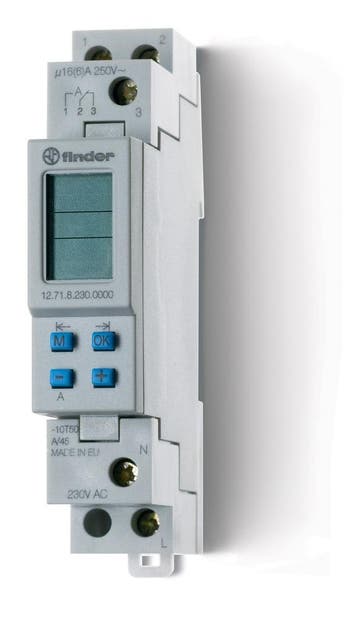 Finder Digitale Wekker Timer Schakelaar 16A 230V DIN Rail -, Verzenden