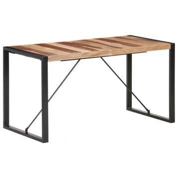 vidaXL Eettafel 140x70x75 cm massief hout, Huis en Inrichting, Tafels | Eettafels, Verzenden, Nieuw