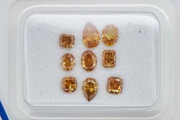 Zonder minimumprijs - 9 pcs Diamant (Natuurlijk) - 1.10 ct -, Nieuw