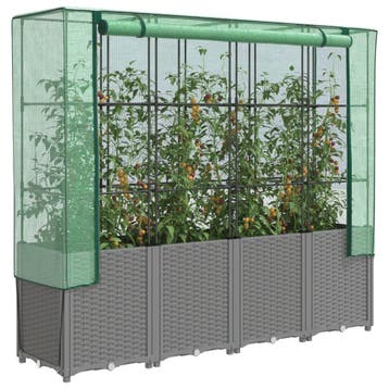 vidaXL Plantenbak verhoogd met kashoes 160x40x153 cm, Verzenden, Nieuw