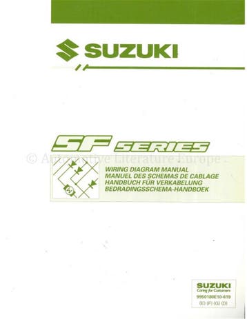2000 SUZUKI SWIFT SUPPLEMENT ELECTRISCH SCHEMA ENGELS