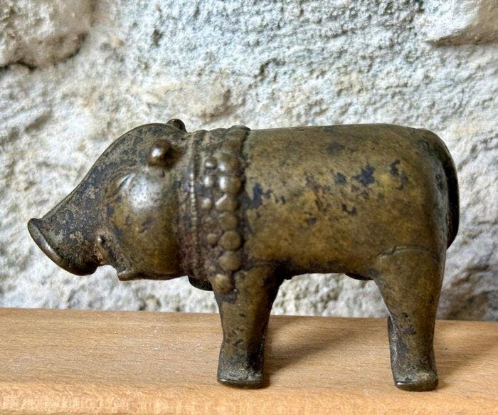 Bronze Warthog - Brons - India - 18e-19e eeuw, Antiquités & Art, Art | Art non-occidental