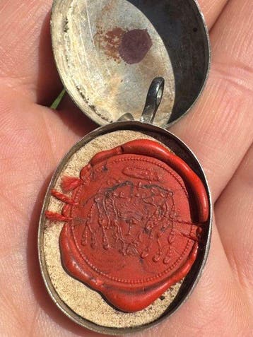 Reliekhouder - Zilver, Glas, Textiel - 1800-1850 - Heilige
