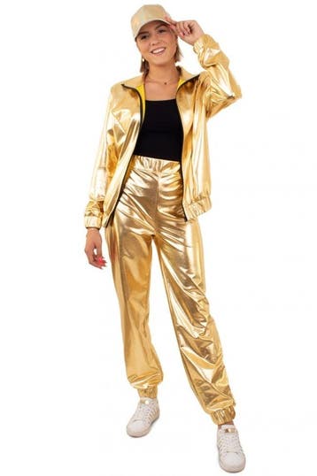 Trainingspak Goud Dames, Kleding | Dames, Carnavalskleding en Feestkleding, Verzenden, Nieuw