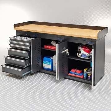 Datona Werkbank PRO eiken - 6 lades - 2 opbergkasten - 200, Ophalen of Verzenden
