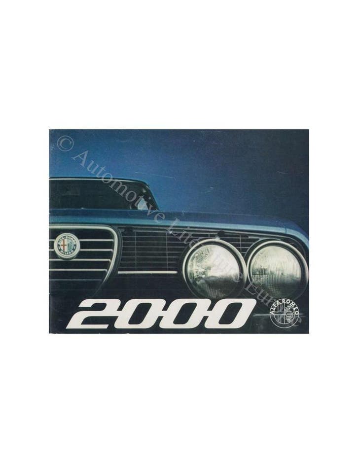 1971 ALFA ROMEO 2000 BERLINA BROCHURE NEDERLANDS, Livres, Autos | Brochures & Magazines