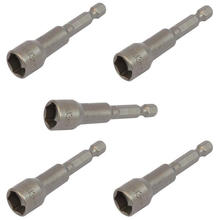 Set van 5 dop bit adapters 1/4 sleutelwijdte 13 mm. lengte, Doe-het-zelf en Bouw, Gereedschapskisten, Ophalen of Verzenden