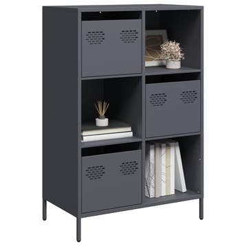 vidaXL Hoge kast 68x39x103,5 cm staal antracietkleurig, Verzenden, Nieuw