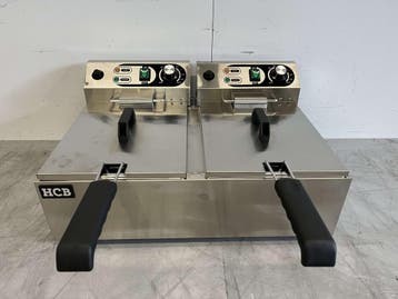 Friteuse double en acier inoxydable Friteuse 2 x 6 litres 2, Articles professionnels, Verzenden