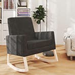 vidaXL Schommelstoel stof zwart, Huis en Inrichting, Stoelen, Verzenden, Nieuw