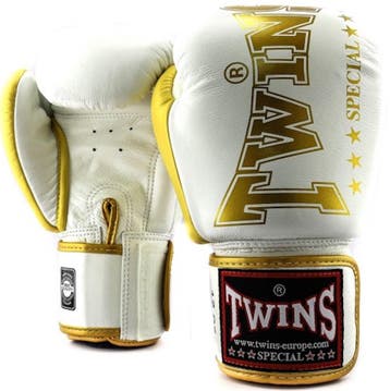 Twins Special Bokshandschoenen BGVL 8 Wit Goud, Sports & Fitness, Boxe, Verzenden
