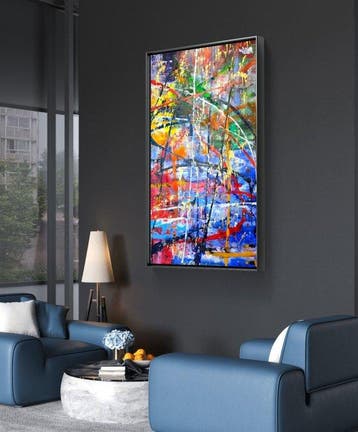 Micha Lenartowicz - Abstract Composition - XXL, Antiek en Kunst, Kunst | Schilderijen | Modern
