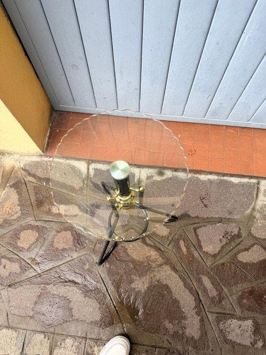 Middentafel - Metaal, Glas - salontafel, Antiek en Kunst, Curiosa en Brocante