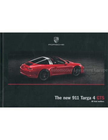 2015 PORSCHE 911 TARGA 4 GTS HARDCOVER BROCHURE ENGELS, Nieuw