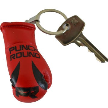 PunchR™ Punch Round Bokshandschoen Sleutelhanger Rood Zwart, Sport en Fitness, Boksen, Verzenden, Nieuw, Overige