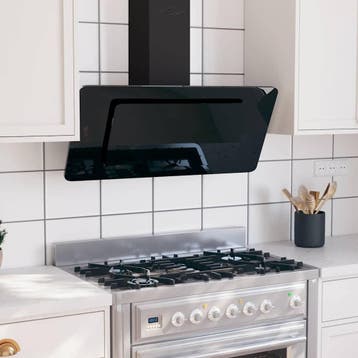 vidaXL Wandafzuigkap 90 cm roestvrij staal en gehard glas, Verzenden, Nieuw