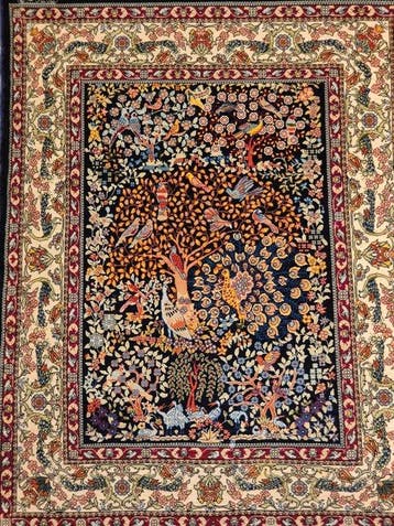Hereke - Tapis - 0.65 cm - 0.5 cm - Arbre de vie