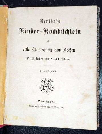 Kinderkochbücher - Berthas Kinder-Kochbüchlein - 1890