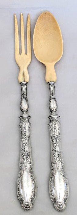 Victor Boivin - Saladebestek (2) - .950 zilver - 1850-1900 -