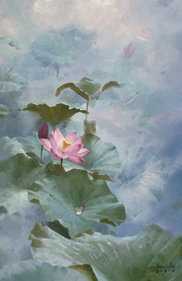 Xu Yanchun - Lotus in the Mist / Serene Lotus Pond
