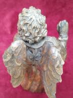 sculptuur, Ange - 18 cm - Hout, Antiek en Kunst
