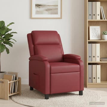 vidaXL Recliner Wijnrood Kunstleer, Verzenden, Nieuw