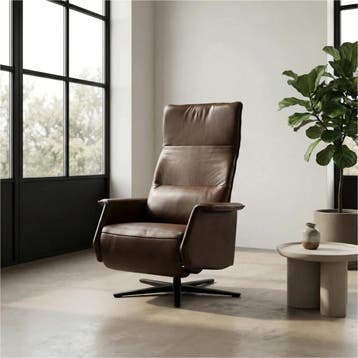 Leren relaxfauteuil Mojo - Granada Chocolate (bruin) -, Ophalen of Verzenden