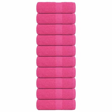 vidaXL Gastendoekjes FROGN 10 st 30x50 cm 360 g/m² roze, Verzenden, Nieuw